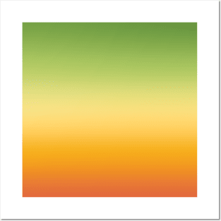 Ombre Lemon, Lime and Orange Summer Tropical Gradient Posters and Art